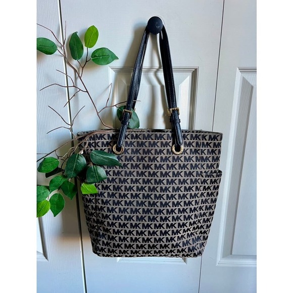 Michael Kors large beige & brown canvas tote bag - Picture 1 of 11